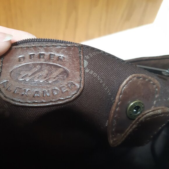 Brown soft genuine leather convertible Derek Alexander bag - Picture 3 of 14